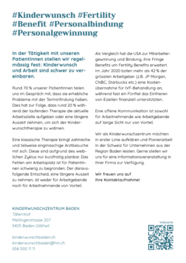 Kinderwunsch am Arbeitsplatz