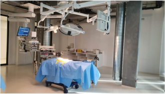 Abb. 2. Arbeitsplatz zur Durchführung von laparoskopischen Übungen